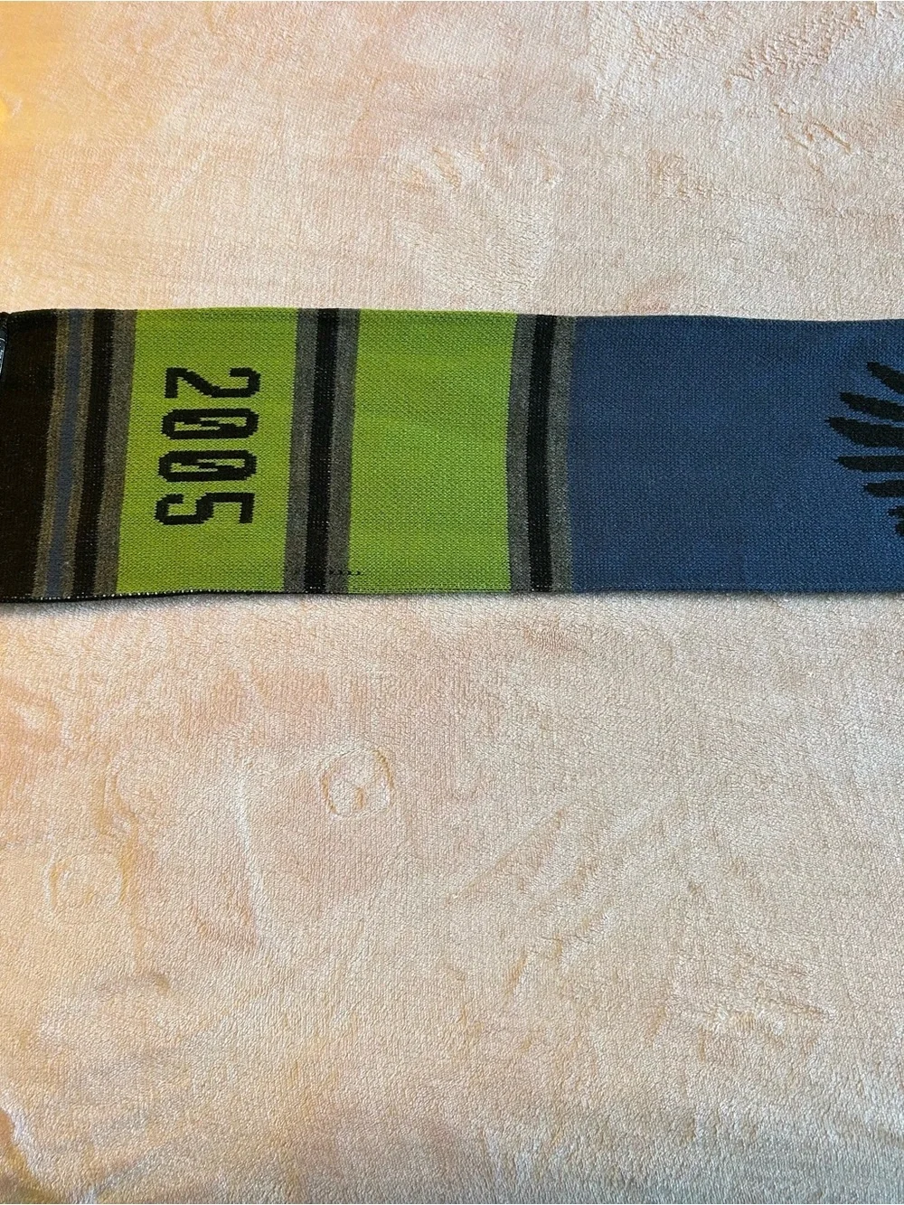 Seattle Sounders FC skull emerald city supporters 2005-2020 fringed scarf